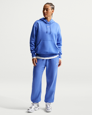 meme PHEONIX ライトブルー スキーウェア Nike Sportswear Phoenix Fleece Women's High-Waisted Oversized